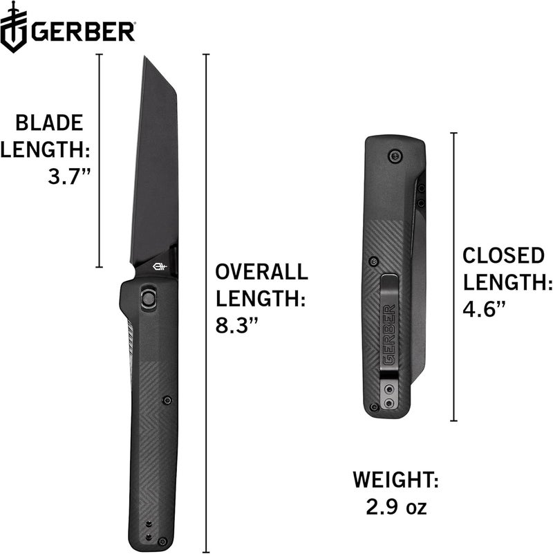 Gerber سكين جيير بليد الجيب مع مشبك الجيب - 3.7" شفرة حادة قابلة للطي - معدات وأدوات EDC - Image 2